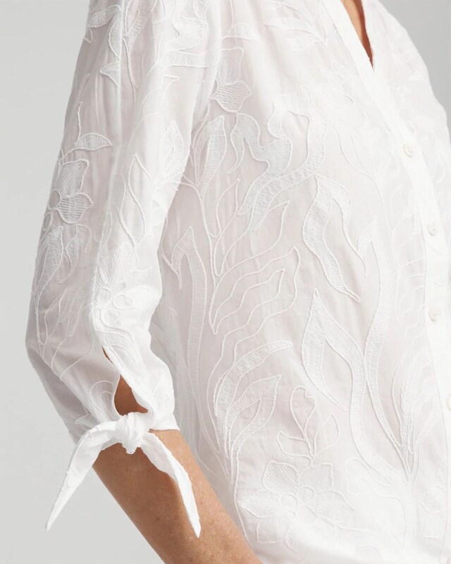 Floral Embroidered Shirt - image 4